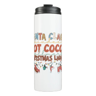 Xmas Gift Santa ClausChristmas Lights Thermal Tumbler