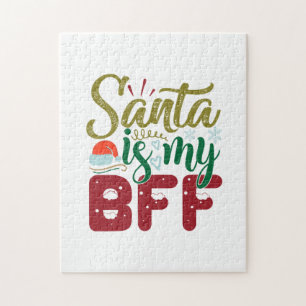 Xmas Gift   Santa Is My BFF Jigsaw Puzzle