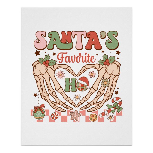 Xmas Gift Santa's Favourite Ho Poster (Front)