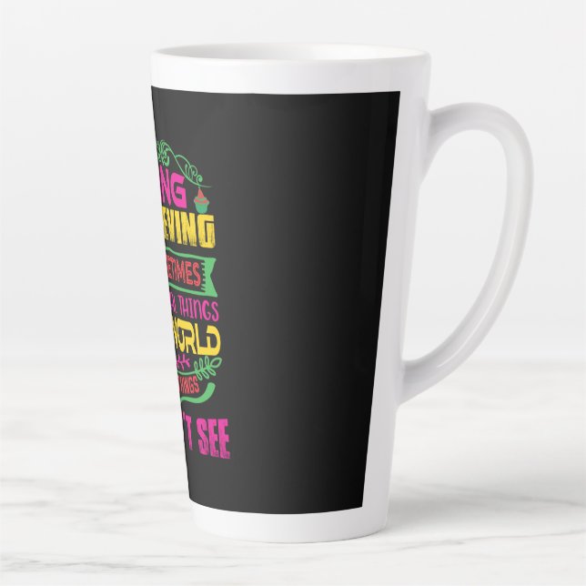 Xmas Gift Seeing Is Believing Latte Mug (Right)