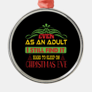 Xmas Gift Sleep On Christmas Eve Metal Tree Decoration