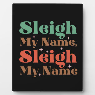 Xmas Gift Sleigh My Name Plaque