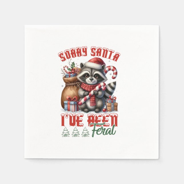 Xmas Gift Sorry Santa Napkin (Front)