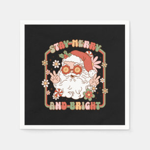 Xmas Gift Stay Merry And Bright Napkin