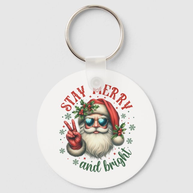 Xmas Gift Stay Merry Key Ring (Front)