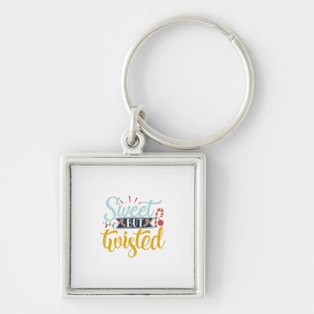 Xmas Gift | Sweet But Twisted Key Ring (Front)