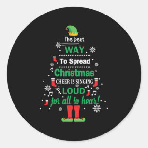 Xmas Gift The Best Way To Spread Christmas Classic Round Sticker