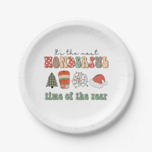 Xmas Gift The Most Wonderful Time Of The Year Paper Plate
