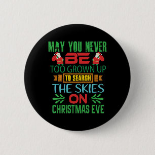 Xmas Gift The Skies On Christmas Eve 6 Cm Round Badge