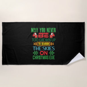 Xmas Gift The Skies On Christmas Eve Beach Towel