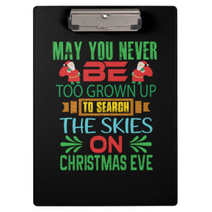 Xmas Gift The Skies On Christmas Eve Clipboard