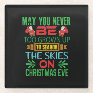 Xmas Gift The Skies On Christmas Eve Glass Coaster