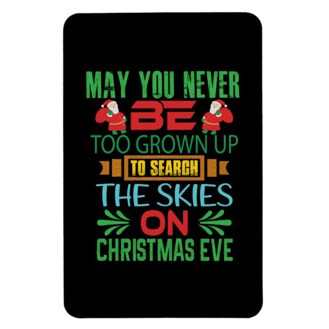 Xmas Gift The Skies On Christmas Eve Magnet (Vertical)