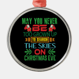 Xmas Gift The Skies On Christmas Eve Metal Tree Decoration
