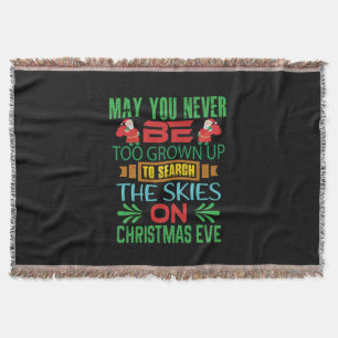 Xmas Gift The Skies On Christmas Eve Throw Blanket