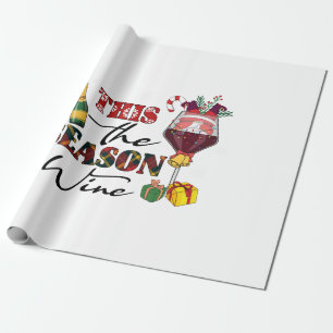 Xmas Gift This The Season Wine Wrapping Paper