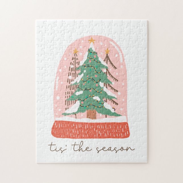 Xmas Gift Tree Tis The Season Jigsaw Puzzle (Vertical)