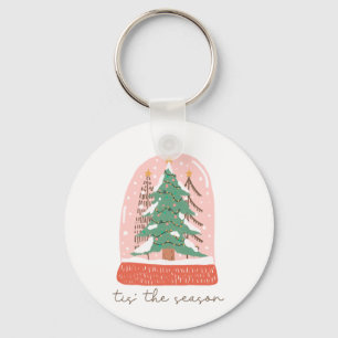 Xmas Gift Tree Tis The Season Key Ring