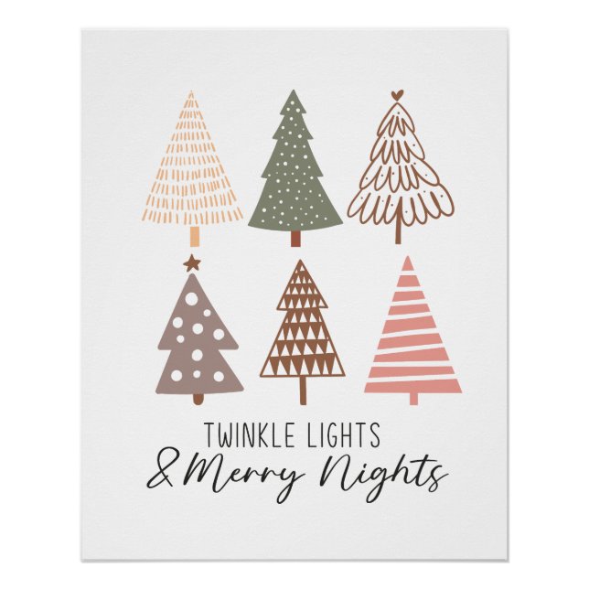 Xmas Gift Twinkle Lights And Merry Nights Poster (Front)