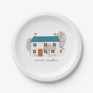 Xmas Gift Warm Wishes Paper Plate