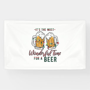 Xmas Gift Wonderful Time For A Beer Banner