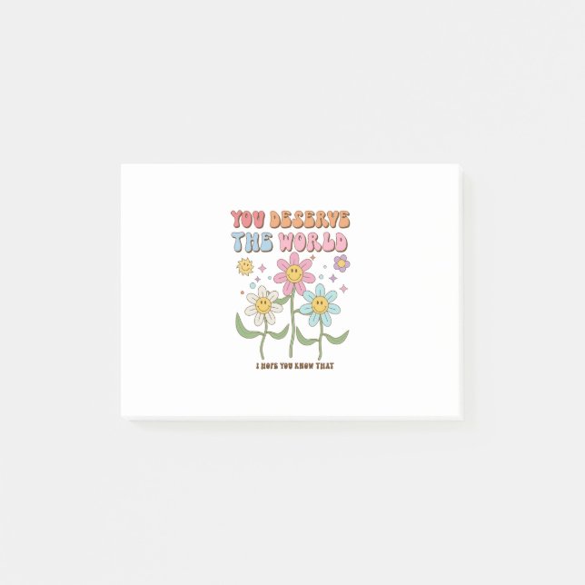 Xmas Gift You Deserve The World Post-it Notes (Front)