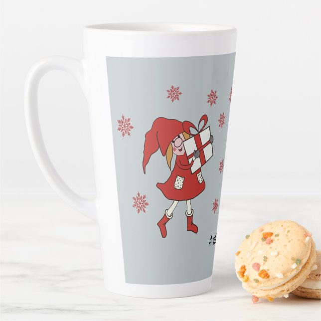 Xmas Girl Latte Mug (In Situ)