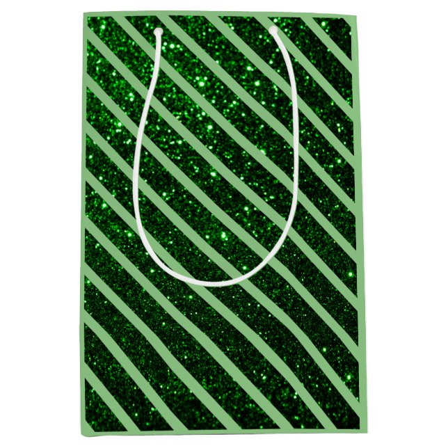 Xmas Glitter Luxe Background Medium Gift Bag (Front)