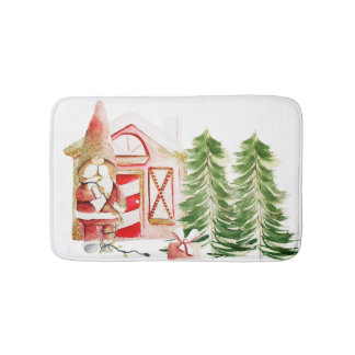 XMAS Gnome Design 2 Bath Mat