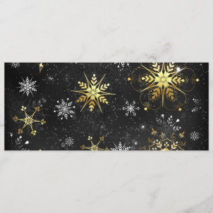 Xmas Golden Snowflakes on Black Background Programme