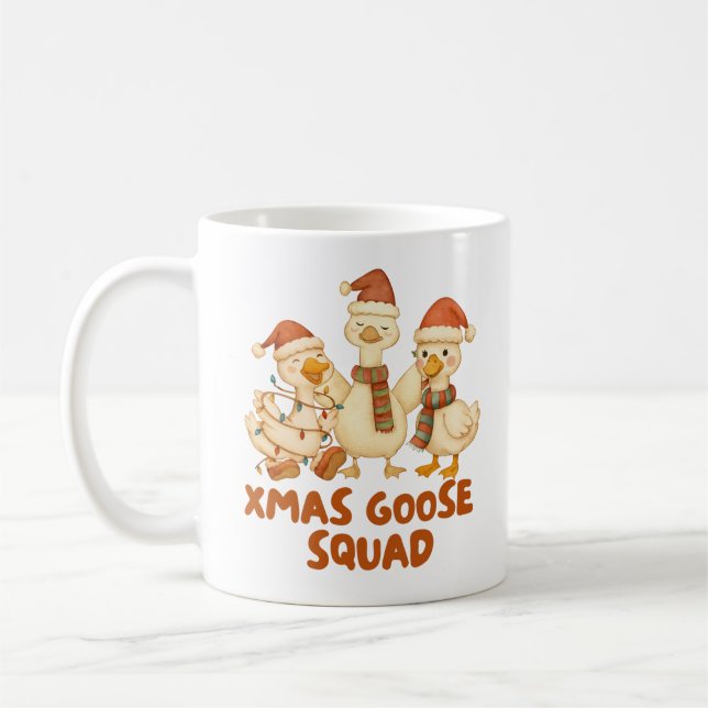 Xmas Goose Squad – Funny Holiday Coffee Mug (Left)