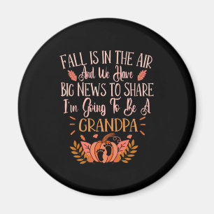 Xmas Grandpa To Be Fall Pregnancy Announcement Magnet