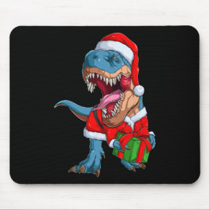 Xmas Graphic Dino T Rex Boys Dinosaur Christmas  Mouse Pad