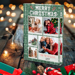 Xmas Green Doodles 5 Photo Family Merry Christmas<br><div class="desc">Looking for Christmas gifts for wife / Christmas gifts for husband,  Christmas gifts for family? Look at our Xmas Green Doodles 5 Photo Family Merry Christmas! This funny personalised acrylic glass photo block features funny Christmas doodles. You can personalise the family name and add 5 photos.</div>