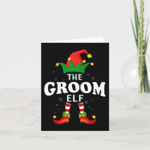 Xmas Groom Elf Family Matching Christmas Pajama Card
