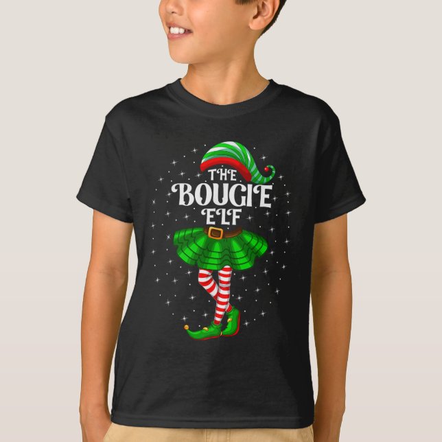 Xmas Group Matching Women Girls The Bougie Elf Chr T-Shirt (Front)