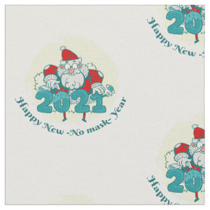 xmas happy new year 2021 fabric