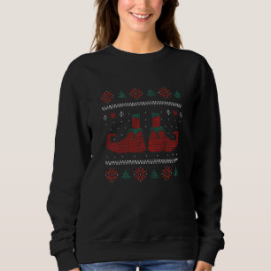Xmas here is only one pair of elf shoes sweatshirt