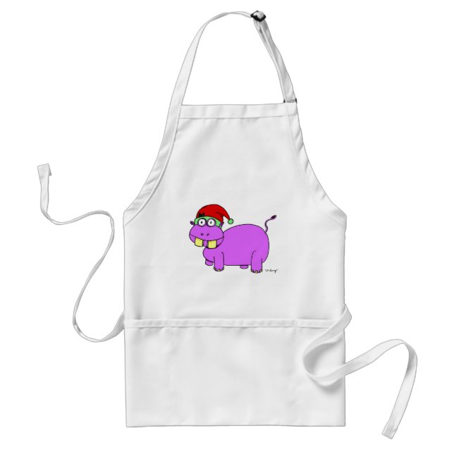 Xmas Hippo Apron (Front)