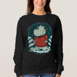 Xmas Hippo Santa on Christmas Hippopotamus Sweatshirt<br><div class="desc">Xmas Hippo Santa on Christmas Hippopotamus</div>