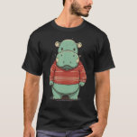 Xmas Hippo Santa on Christmas Hippopotamus T-Shirt<br><div class="desc">Xmas Hippo Santa on Christmas Hippopotamus</div>