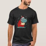 Xmas Hippopotamus Santa on Christmas Hippo T-Shirt<br><div class="desc">Xmas Hippopotamus Santa on Christmas Hippo</div>