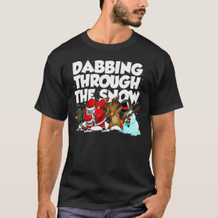 Xmas Holiday Dabbing Through The Snow Christmas Cu T-Shirt