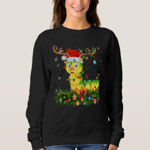 Xmas Holiday Reindeer Hat Santa Caterpillar Christ Sweatshirt