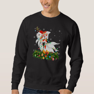 Xmas Holiday Reindeer Hat Santa Goldfish Christmas Sweatshirt