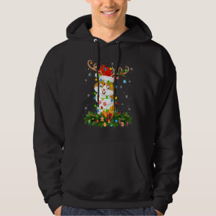 Xmas Holiday Reindeer Hat Santa Hamster Christmas Hoodie