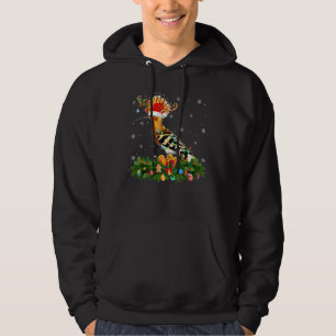 Xmas Holiday Reindeer Hat Santa Hoopoes Bird Chris Hoodie
