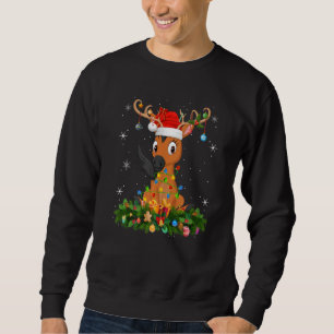 Xmas Holiday Reindeer Hat Santa Horse Christmas   Sweatshirt