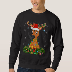 Xmas Holiday Reindeer Hat Santa Horse Christmas Sweatshirt