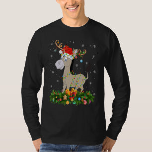 Xmas Holiday Reindeer Hat Santa Mule Christmas T-Shirt
